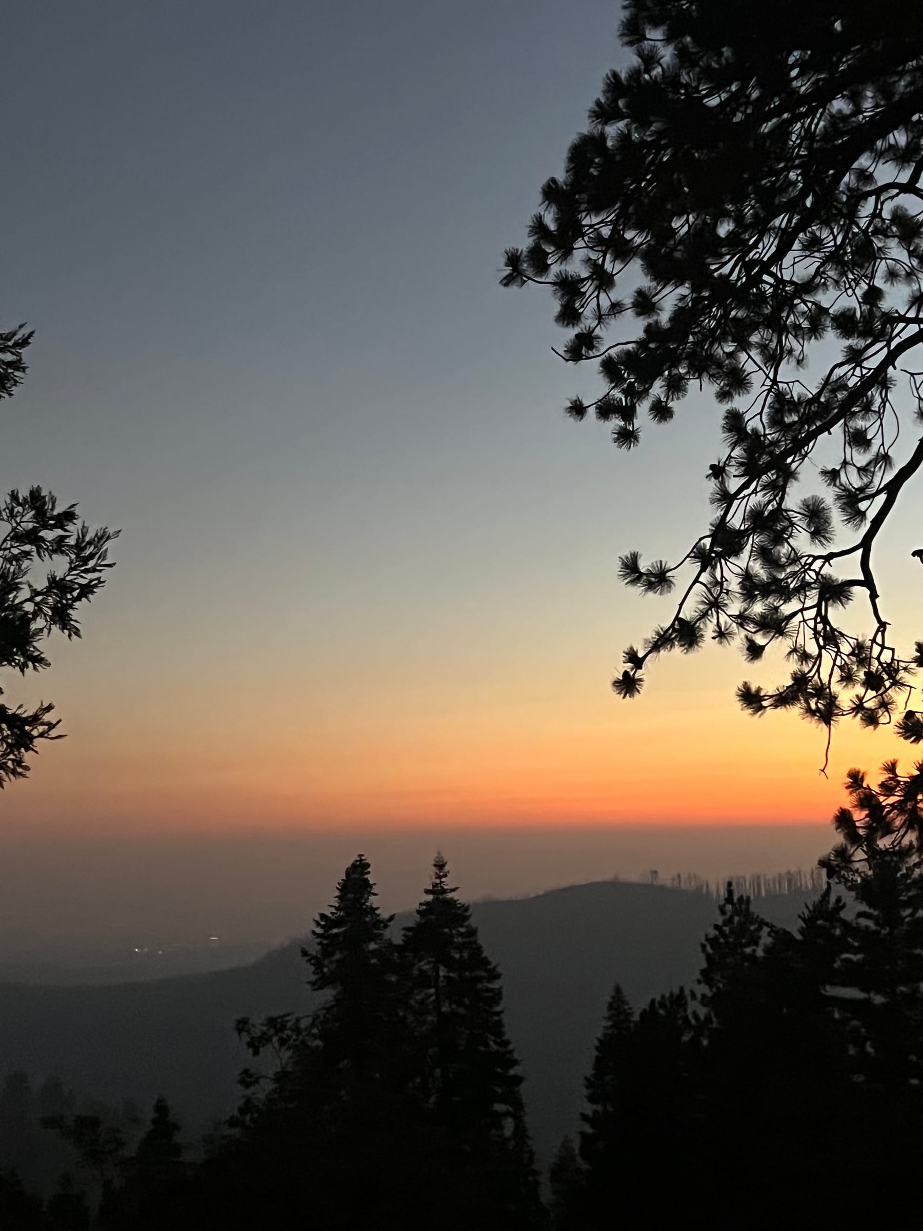 Sunset over the hills