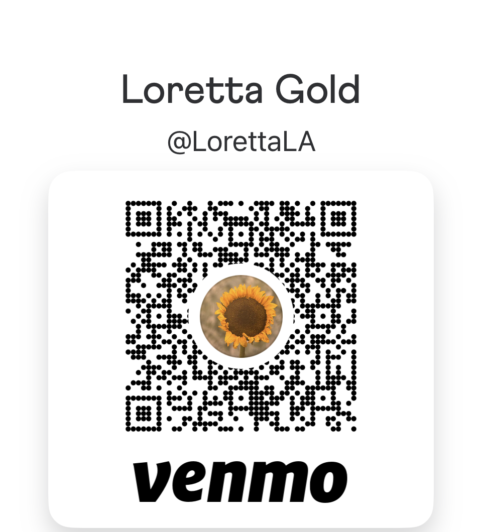 Venmo payment QR code for Loretta Gold, @LorettaLA